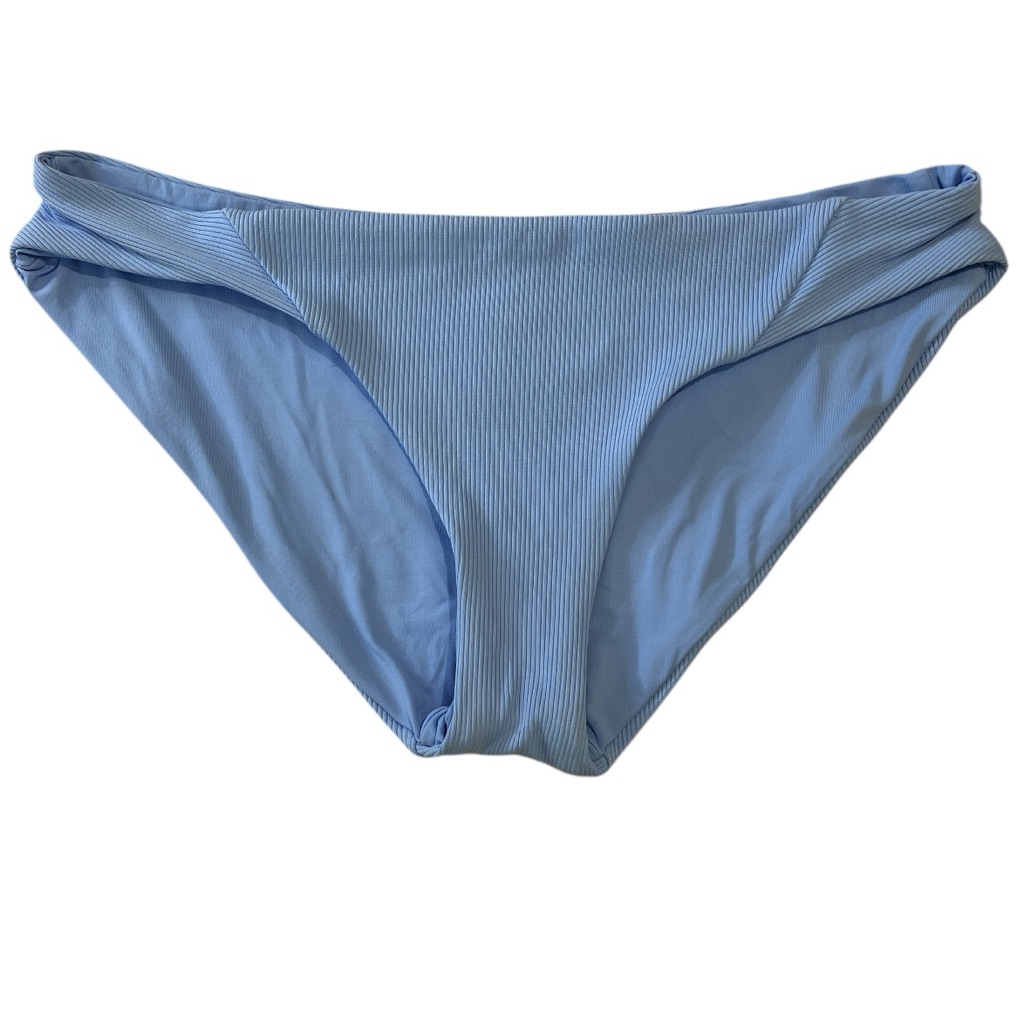 Becca "Fine Line" American Fit Bikini Bottom, Ribbed, Color Ski Blue, Size S/P